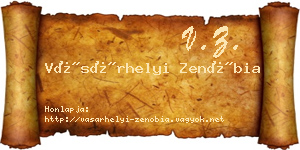 Vásárhelyi Zenóbia névjegykártya